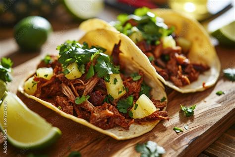  ¡Tacos al Pastor: Saborea la magia de la carne marinada con el toque picante del chile guajillo!